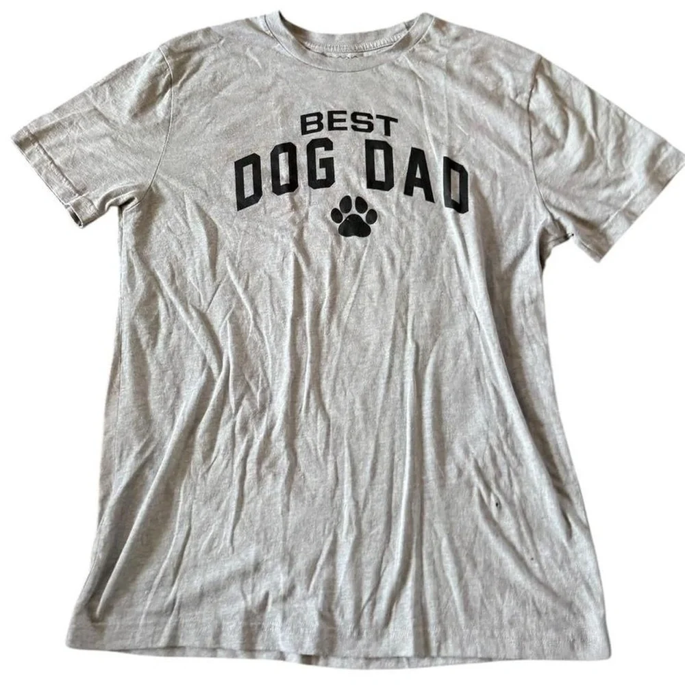Best Dog Dad Gray T-Shirt